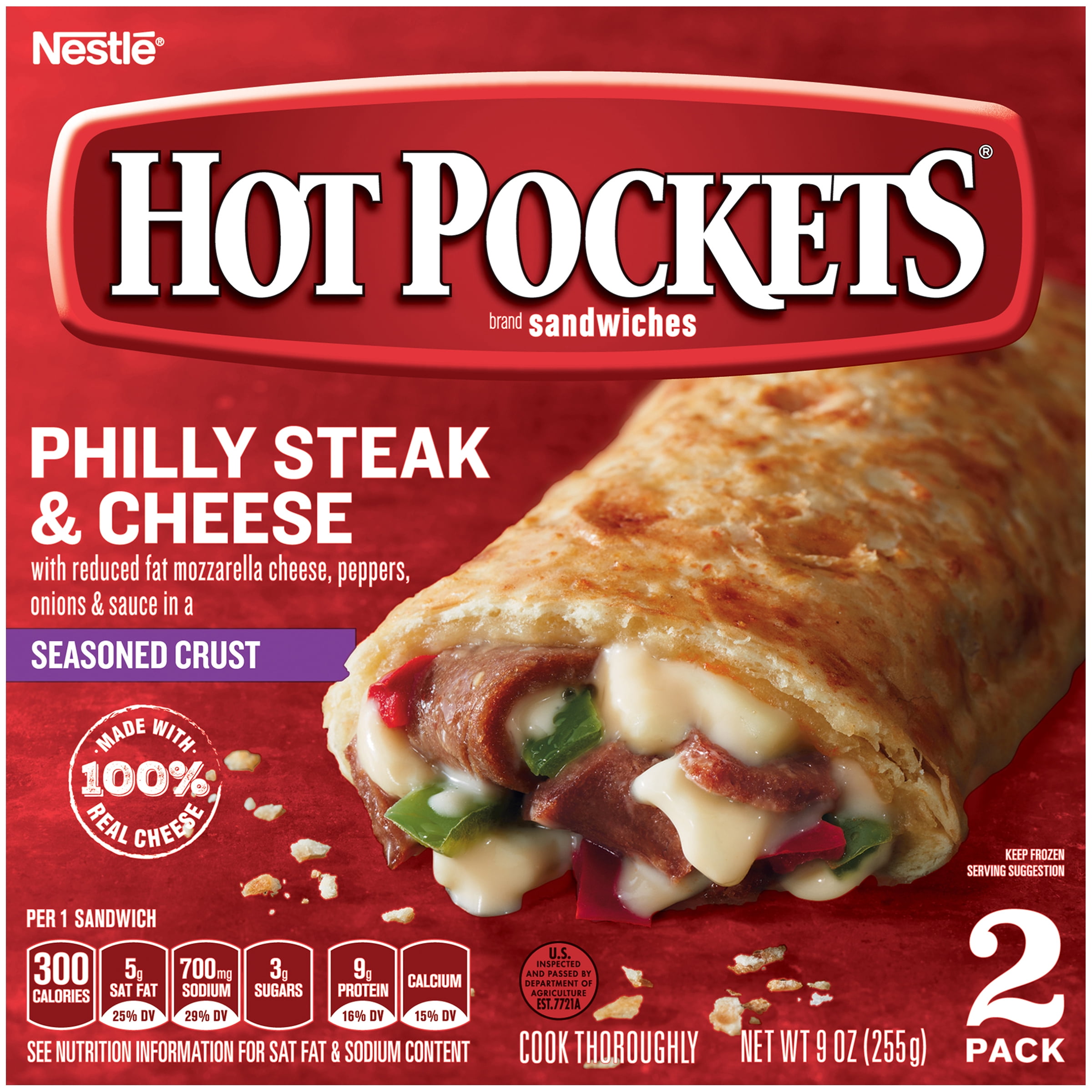 HOT POCKETS Frozen Snack Philly Steak & Cheese Frozen Sandwiches