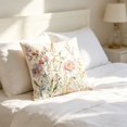 thumbnail image 2 of Flower Throw Pillow Covers 18X18 Inch Butterfly Wildflower Outdoor Farmhouse Spring Summer Decor Square Cottagecore Decorative Cushion Case Decoration For Sofa Couch Living Room Home Decor, 2 of 3