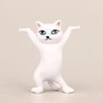 thumbnail image 4 of 20xDancing Gatos Lindos Adorno Escultura Decoración Blanco Sunnimix Escultura de estatua de gato, 4 of 7