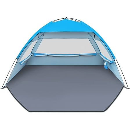 Beach Tent Sun Shelter for 3/4-5/6-7/8-10 Person with UPF 50＋ UV Protection, Lightweight & Easy Setup Beach Shade Canopy, Portable Beach Shade Tent Beach Cabana
