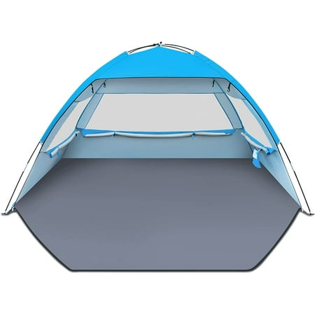 Beach Tent Sun Shelter for 3/4-5/6-7/8-10 Person with UPF 50+ UV Protection, Lightweight & Easy Setup Beach Shade Canopy, Portable Beach Shade Tent Beach Cabana
