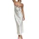 thumbnail image 1 of Lucakuins Vestido de noche largo de verano para mujer, sin mangas, sin espalda, con decoración de flores de satén, vestido de fiesta Lucakuins  moda, 1 of 7