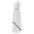 thumbnail image 7 of iiniim Womens Halloween Grecian Goddness Dress One Shoulder Ancient Greek Queen Toga Robe White M, 7 of 7