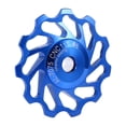 thumbnail image 1 of 2Pcs Ceramic Pulley, Aluminium Alloy Rear Derailleur Guide Roller Ceramic BearingWheel for MTB Bike, 1 of 2