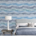 thumbnail image 3 of Lillian August Luxe Haven Ikat Waves Peel and Stick Wallpaper 20.5 in W x 18 ft. L - Lakeside, 3 of 7