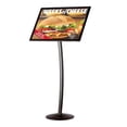 thumbnail image 2 of M&T Displays Curved Menu Board, 18x22 inch Black Pedestal Sign Holder Floor Standing Aluminum Front Loading Easy Open Poster Message Advertisement Holder for Restaurant Cafe Hotel (2-Pack), 2 of 6