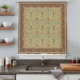 thumbnail image 4 of Boho Geometric Abstract Floral Sheer Curtains 54" Long, Vintage Ethnic Flower Textured Light Filering Curtains, Breathable Simi Curtain Privacy Drapes for Kitchen Bathroom Small Window Treatment, 4 of 9