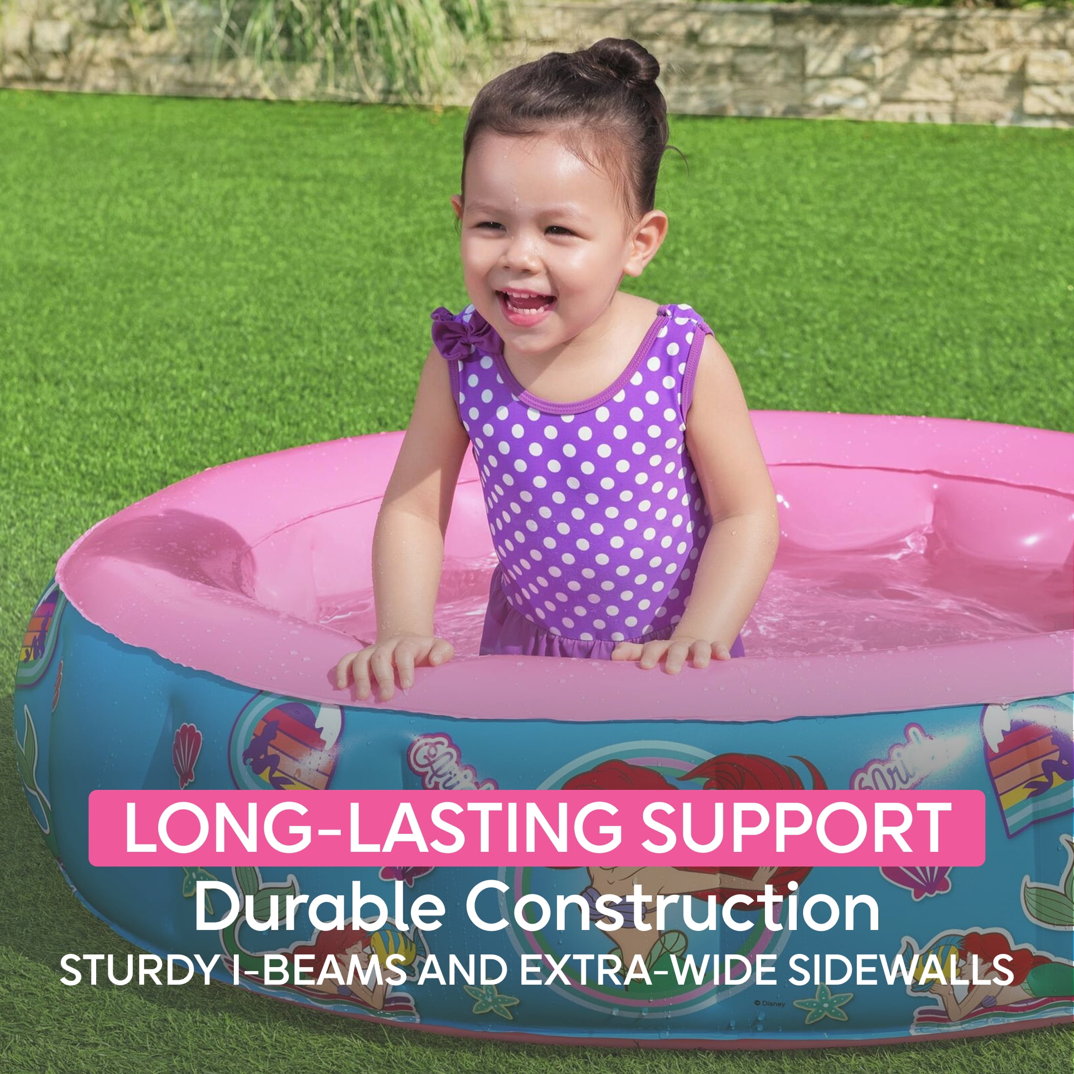 Disney Princess Little Mermaid Inflatable Above-Ground Kiddie Pool