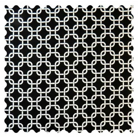 Sheetworld 100% Cotton Percale Fabric By The Yard, Black Links, 36 X 44