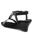 thumbnail image 7 of PATRIZIA Women’s Shining Slip-On Wedge Sandals – Crystal Embellished Cut-Out Design ladies slides with Comfy Silky Wrap and Flexible Rubber Sole, 7 of 7