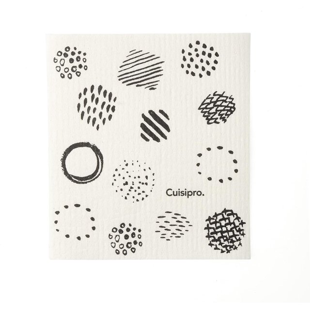 Cuisipro All Purpose Small Eco-Cloth, 7.87x6.7", Black Circle