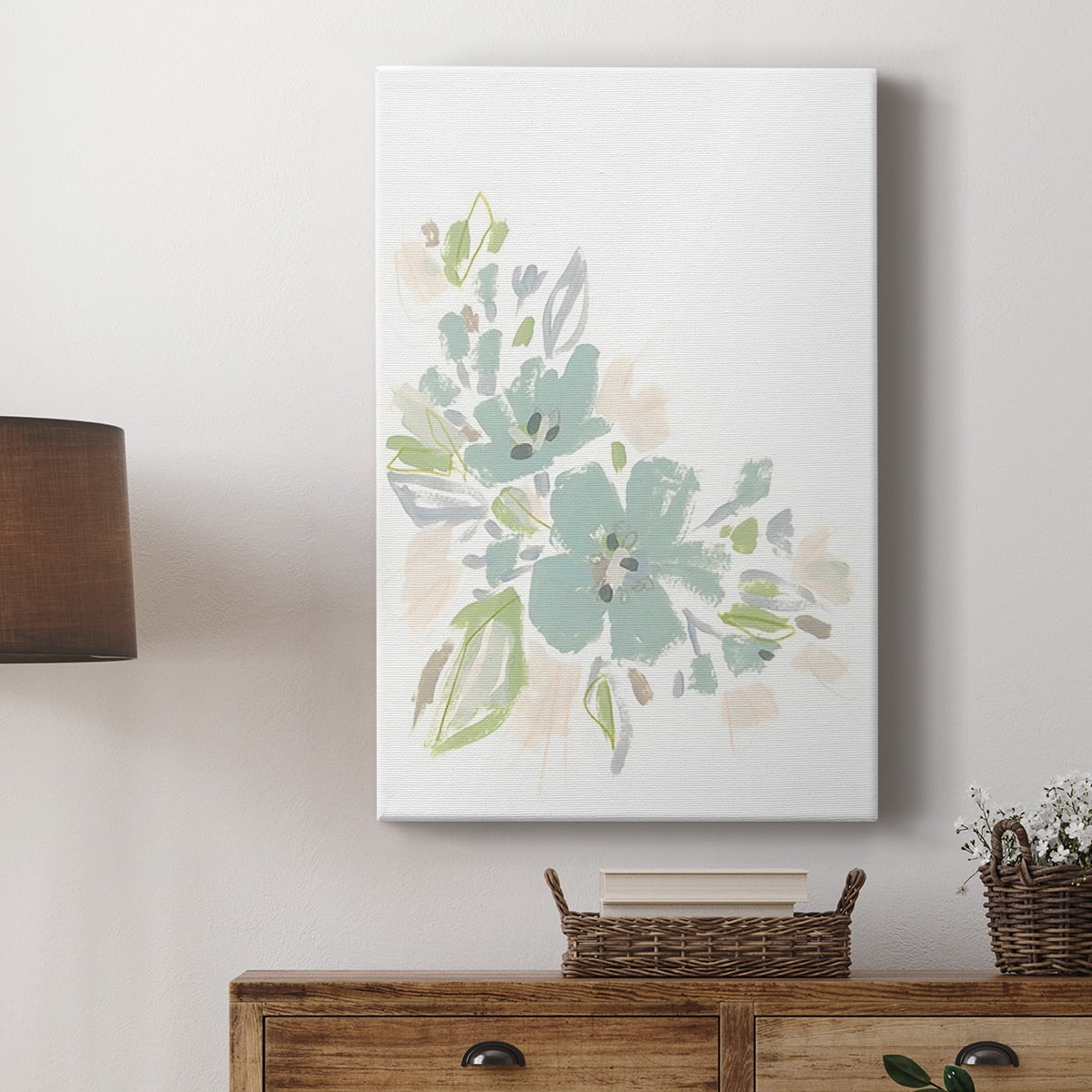 Seafoam Petals I Premium Gallery Wrapped Canvas - Ready to Hang
