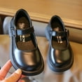 thumbnail image 5 of NOKIO Clearence Buckle Mary Jane Shoes for Girls - Thick Sole Spring Summer Casual Flats Slip-On Comfortable Dress Shoes Simple Style Solid Color Everyday Outfits, 5 of 9
