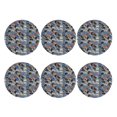 thumbnail image 2 of Pofeuu Video Game Print Leather Coasters Set of 6, Round Cups Mugs Mat Pad for Home Kitchen Heat Resistant Drink Coasters,Round Shape, 2 of 7