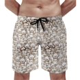 thumbnail image 1 of Tiger Print Board Shorts Males Fur Animal Stripes Board Short Quality Elastic Waist Swimming Trunks Large Size, 1 of 5