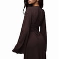 thumbnail image 2 of Katigan Women'S Ribbed Maxi Dress Knit Flare Sleeve Bodycon Dress Loose Casual Long Dresses Brown XXL, 2 of 6