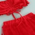thumbnail image 4 of Little Girls Drawstring Crop Tops Shorts Pants Mesh Tulle Skirt Lace Dresses, 4 of 6