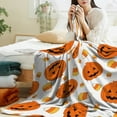 thumbnail image 4 of Halloween Fleece Throw Blanket,Ghost Pumpkin Lantens Print Soft Throws for Bed Couch Sofa,Decorative Halloween Flannel Soft Throw Blanket for Women,Men,Kids,2.46*3.28Ft, 4 of 7