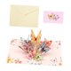 thumbnail image 3 of Tarjeta de felicitación para el Día de la Madre con ramo de flores, tarjeta desplegable decorativa 3D de papel elegante. Púrpura, 3 of 9