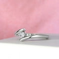 thumbnail image 3 of Oryn Jewelry 14K Stamped White Gold Plated Moissanite Ring - 1.5 Ct Brilliant Round Cut Moissanite Band - Sweeping Bypass Wedding Band - Office to Occasion Jewelry, 3 of 6
