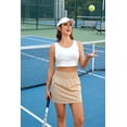 thumbnail image 2 of Pinspark Women's Golf Tennis Skort Elastic High Waist Wide Waistband Weightless Athletic Skirt with Built-in Shorts for Pickleball Workout Running, 2 of 6