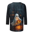 thumbnail image 5 of Jinhomg Halloween T-Shirts for Women 3/4 Sleeve Funny Witch Graphic Tee Shirts Loose Fit Crewneck Daily Shirt Thanksgiving Tops Ladies Holiday Party Gifts Multicolor,XL, 5 of 6