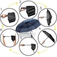thumbnail image 5 of Paraguas de viaje resistente al viento con doble capa: revestimiento de teflón, mango ergonómico y funda protectora: compacto, plegable, liviano y resistente al viento., 5 of 5