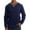 Dark Blue, variant on Icvfdpl Mens Undershirts Splicing V Neck Base Casual Trend Loose Business Long Sleeved Skin-Friendly Workout Shirts For Men S