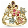 Personalized Family Jewelry Mother's Garden Birthstone Ring available in 10kt and 14kt Yellow and White Gold