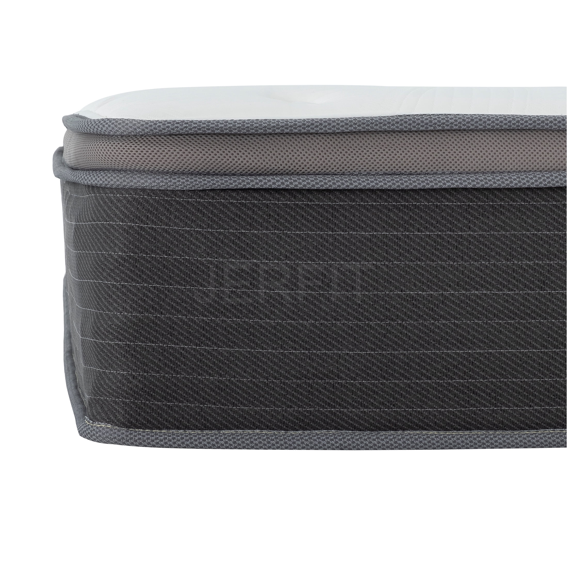 JERFIT 12 Inch King Hybrid Mattress, Plush Euro Pillow Top, Gel Memory Foam, CertiPUR-US Certified, Motion Isolation, Bed-in-a-Box, Grey