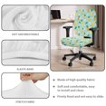 thumbnail image 3 of SCRAWLGOD Pineapple Monstera Floral Comfy Office Chair Slipcover with Arm Rest Covers 4 Pieces Set Easy to Remove Swivel Chair Cover Dustproof Universal Desk Chair Protector, 3 of 7