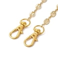 thumbnail image 2 of Acrylic Imitation Pearl Beaded Flower Purse Chain Brass Coffee Bean Chain bag Strap with Lobster Claw Clasp Golden 27cm, 2 of 4