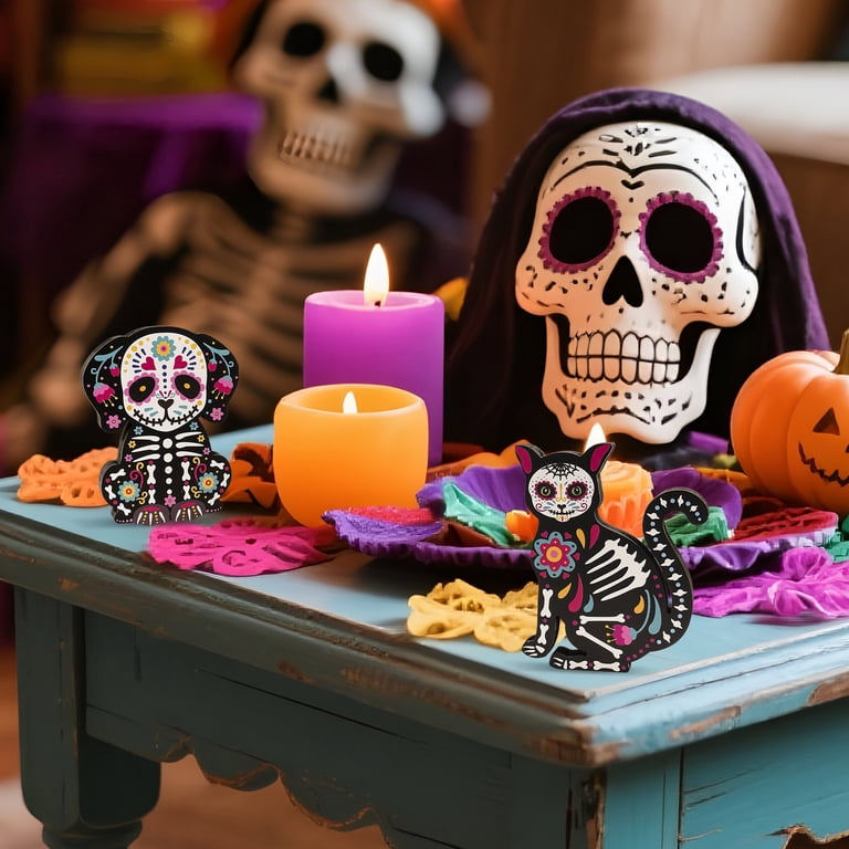 2 piece Dia de Los Muertos accessories Amazon.com: 83pcs Dia De Los Muertos Decorations Ofrenda Kit  main image 4