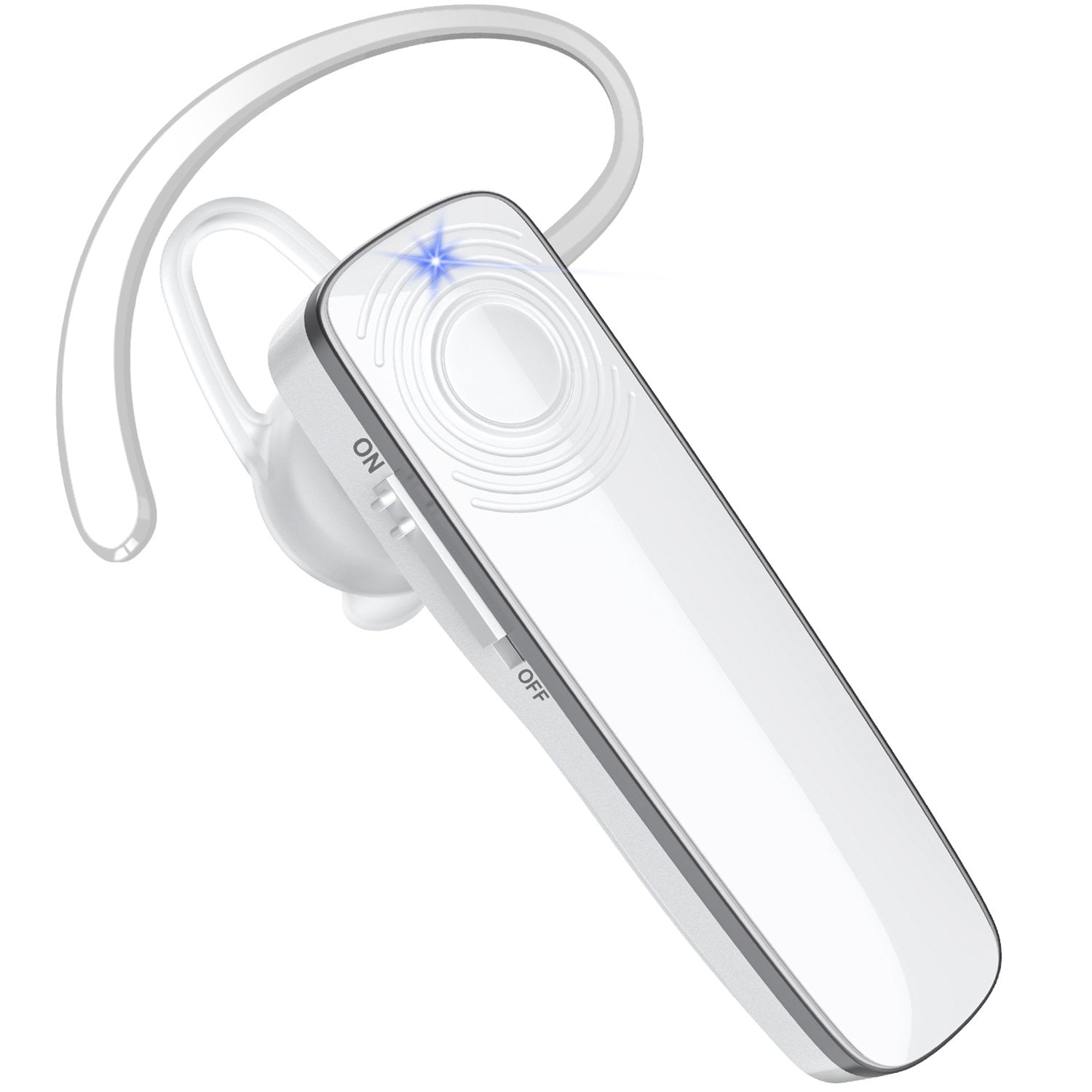 Wireless Bluetooth Headset, Hands Free Earpiece for Cell Phone, Muitidevices Connect Teconology