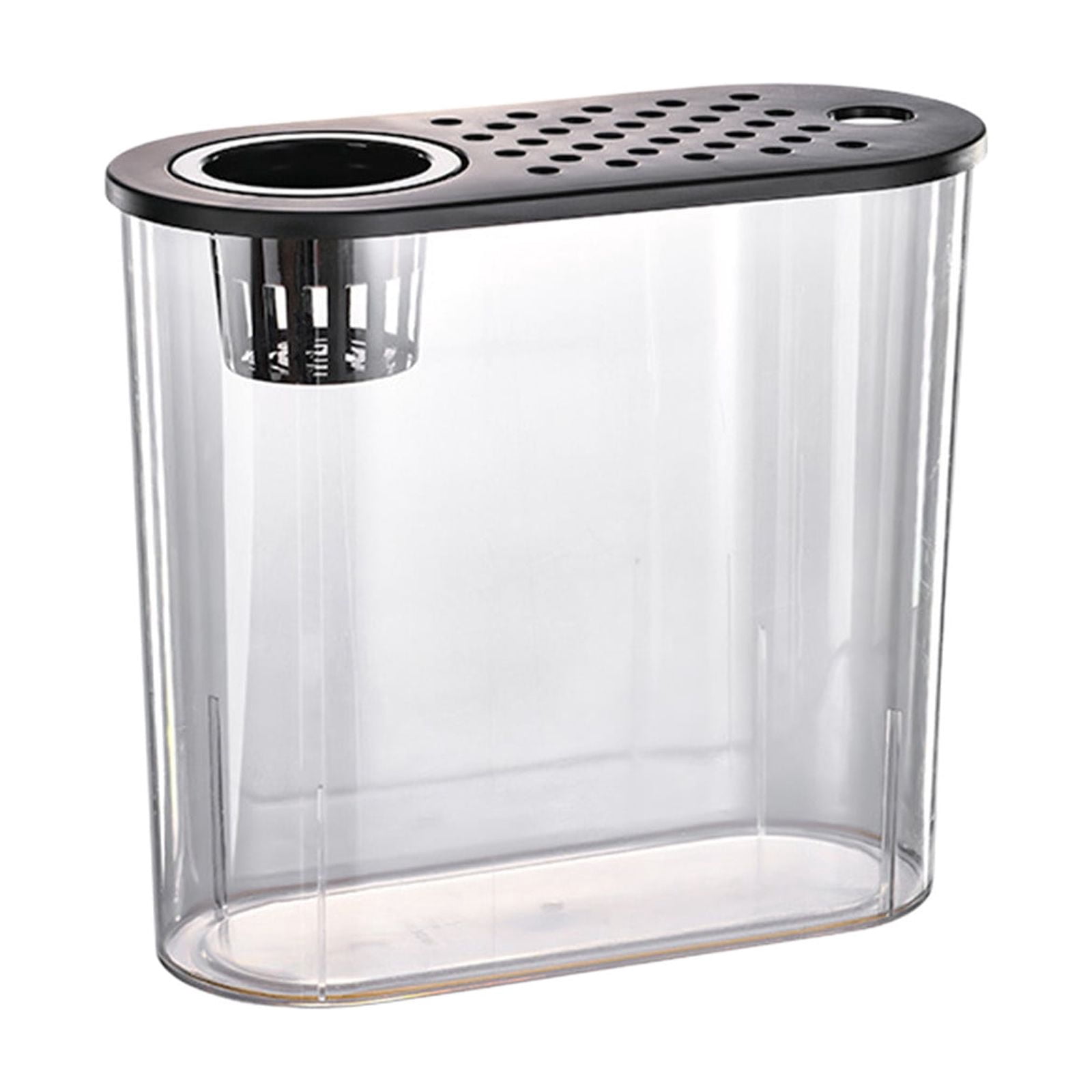 Msgweeeg Fish Tank Small Aquarium Goldfish Bowl Fish Tank for Goldfish Plastic Aquarium Home Decor Clear Fish Tank for Desktop Suitable for Tabletops Living Room Bedroom Ornaments
