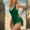 Green, variant on Women's 2 Piece Swimdress Swimsuits for Women Tummy Control Swimwear Dress Slimming Bathing Suits