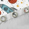 thumbnail image 4 of Homewish Space Ship Rocket Black Out Curtains,Cartoon Universe Planet Curtains Pack of 2 (42x63 Each),Colorful Stars Print Bedroom Curtains For Teens,Breathable Home Decor, 4 of 6
