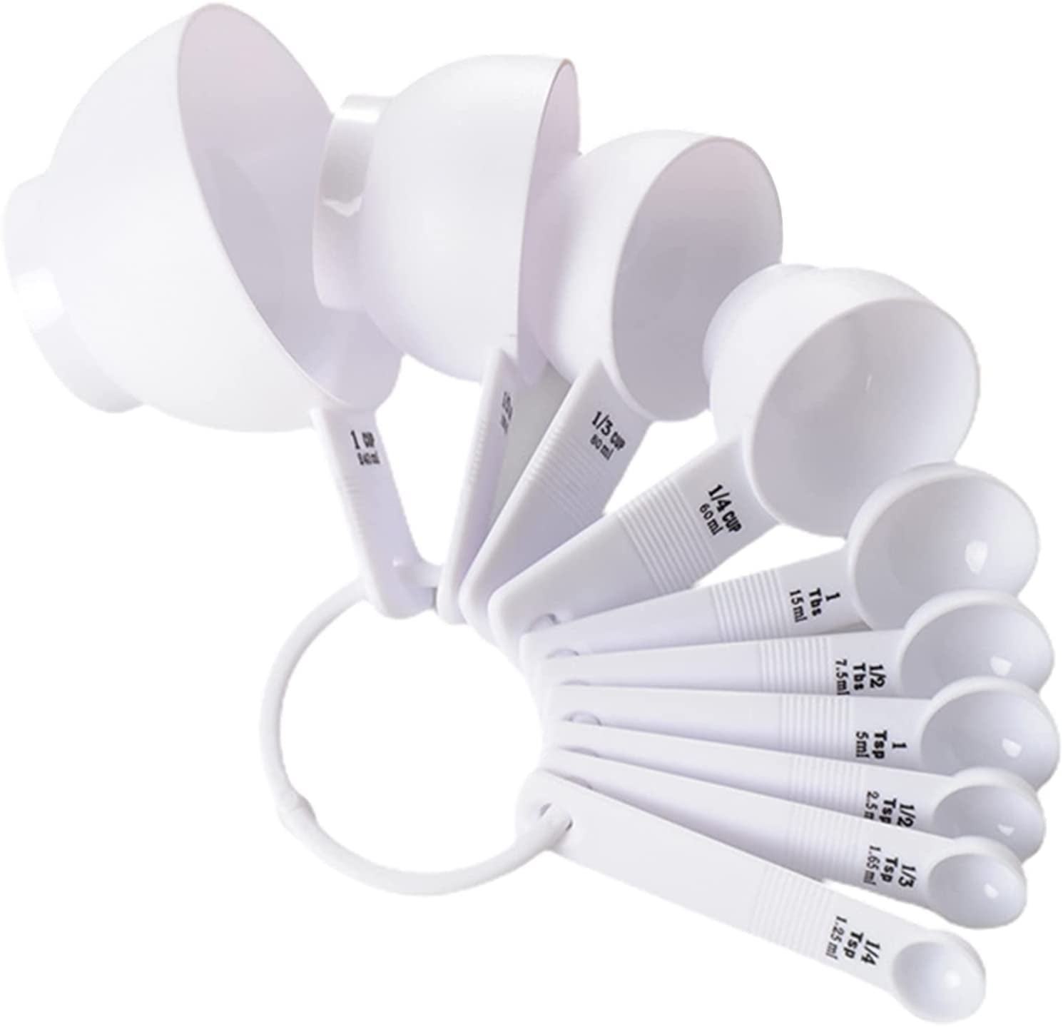 Measuring Spoons Set Hanging Hole Measurement 2 Colors Ergonomic Handle Measuring Spoons Set