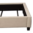 thumbnail image 3 of Queen Bed Frame with Nail Head Accent in Desert Sand Linen, 3 of 4