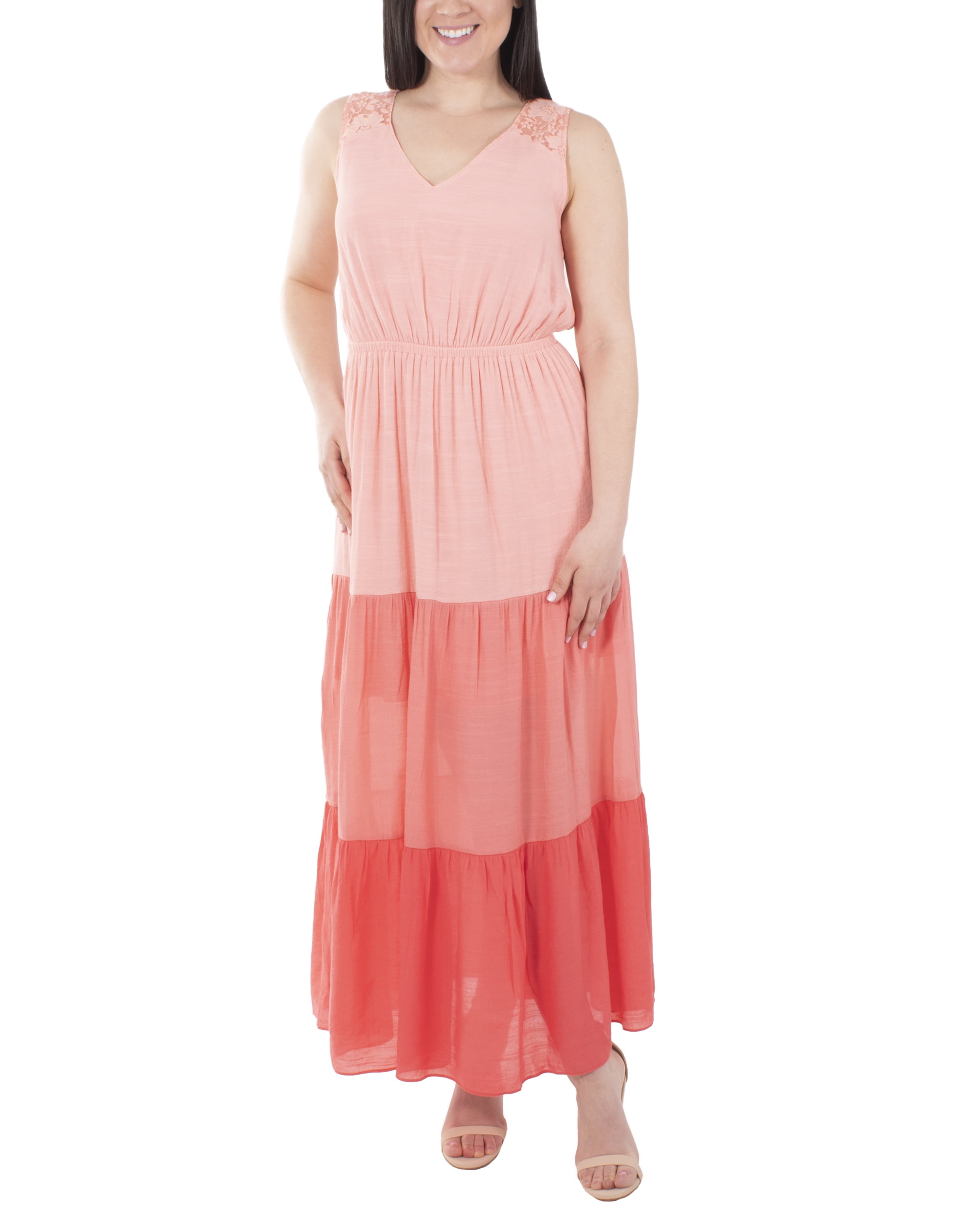 sleeveless tiered maxi dress