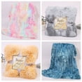 thumbnail image 3 of Cozy Fur Blanket Living Room Blanket Microfiber Fleece Blanket Sofa Blanket Day Light Air Conditioning Blanket for Sofa Bed (Cream White80x120CM), 3 of 5