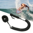 thumbnail image 4 of Laisse de Planche de Surf, 0,28 Po de Diamètre 7-12ft Connexion en Acier Inoxydable Ressort Enroulé Laisse de Surf Sûr, Corde à Jambe Réglable Corde de Pied avec Manchette de Cheville pour SUP Paddle Board, Longboard,, 4 of 8