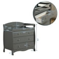 thumbnail image 4 of FCH EasingRoom 3-Drawer Changing Table Dresser, Gray, Wood, Nursery Dresser, 4 of 7