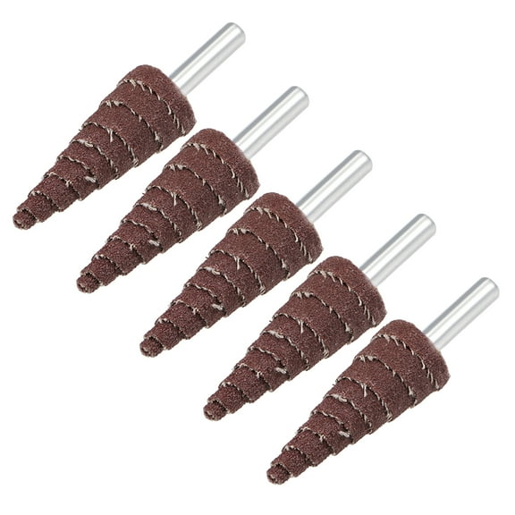 20mm Cone Shape Abrasive Flap Wheel 1/4" Shank for Deburring Sanding Polishing 120 Grit 5pcs