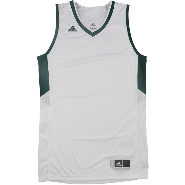 Adidas Mens Team Jersey Tank Top whitegreen L