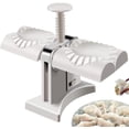 thumbnail image 1 of Chockeie Household Double Head Automatic Dumpling Maker Ravioli Press Mold Making Tool, 1 of 7