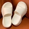 thumbnail image 2 of Platform Slides for Women, Platform Sandals Women Comfortable, Cute Flatform Beach Sandals,Fashion Platform Slippers for Women Slip On Open-Toe Sandals Indoor and Outdoor Use, 2 of 9