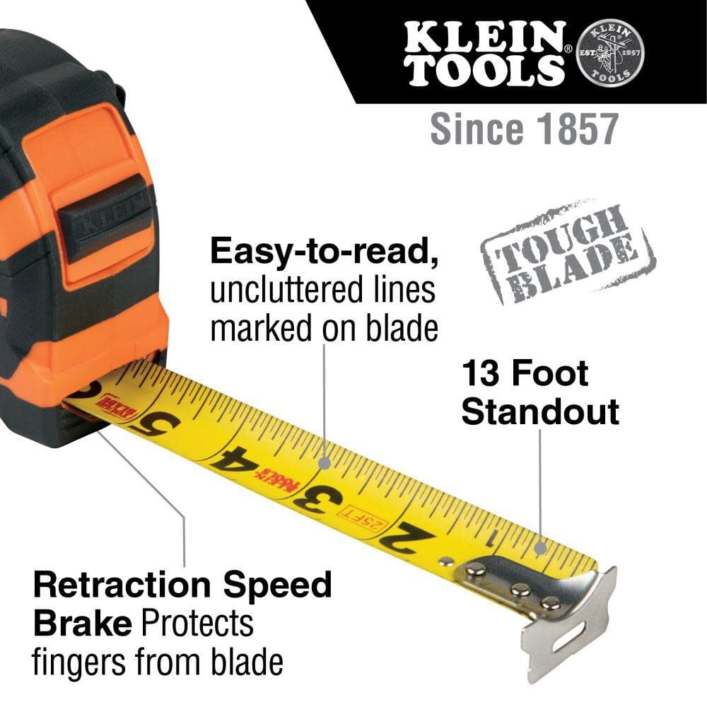 Klein Tools 25 Foot Non-Magnetic Tape Measure