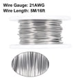 thumbnail image 2 of Alambre de resistencia calefactora de 0.7 mm 21AWG, hilos de resistencia de nicromo para elementos calefactores de 16 pies, 2 of 3