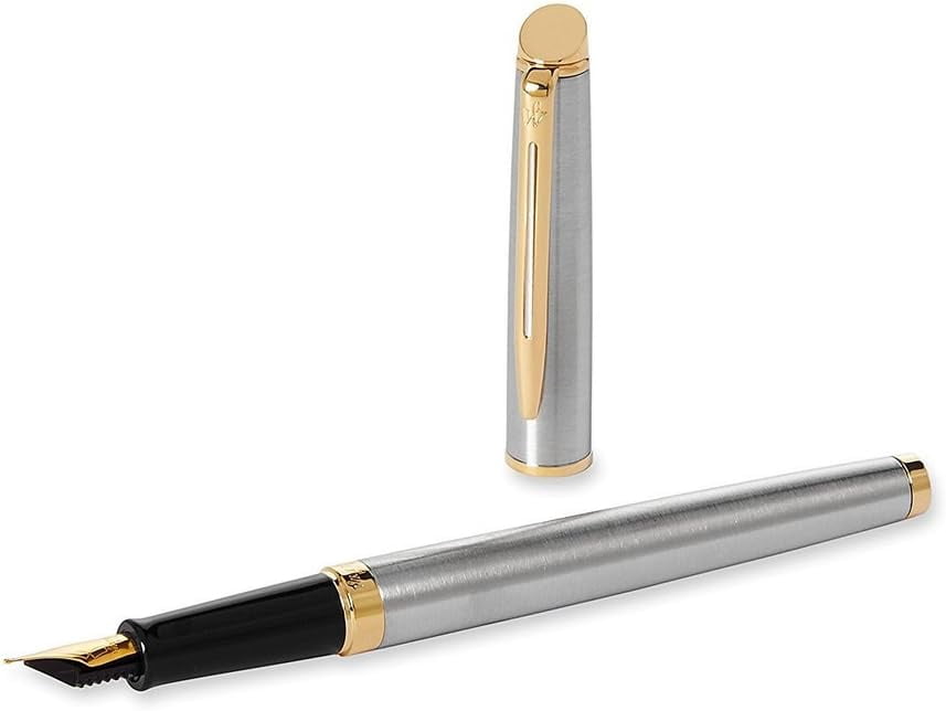 Waterman S0920330 Hemisphere Stainless Steel GT Fountain Pen, Medium